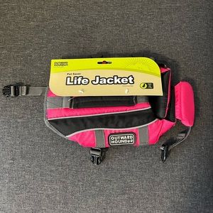 Pink dog life jacket